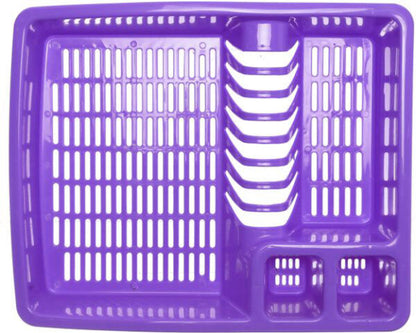 Buzztrove Plastic Dish drainer with drip tray utensil plate holder dish rack drainer