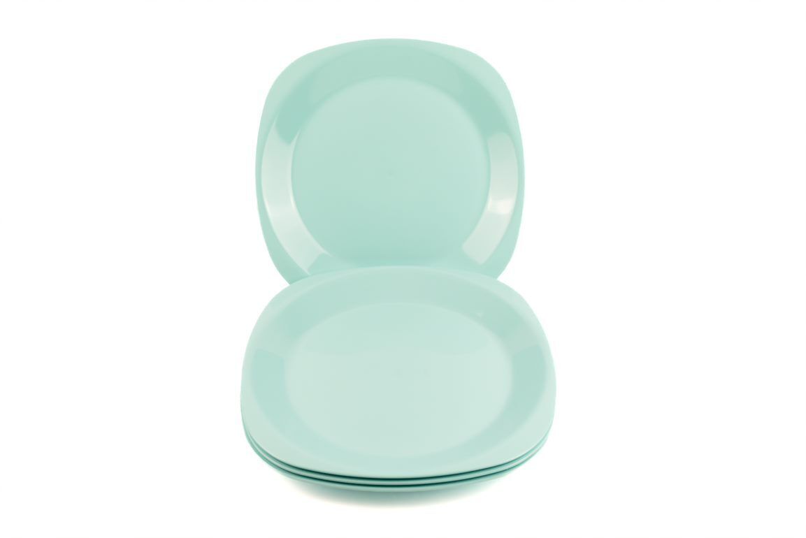 Dinner plates set of 4: durable, reusable, 100% microwave and dishwasher safe