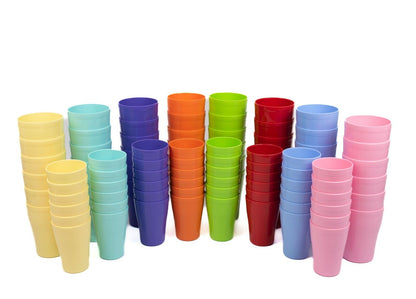 Buzztrove Reusable unbreakable plastic cups 300ml & 420ml party picnic tableware cups