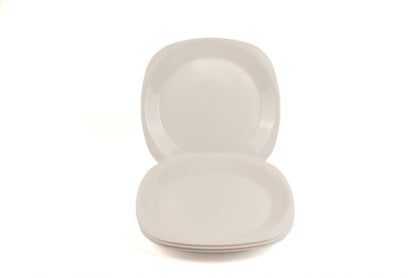 Dinner plates set of 4: durable, reusable, 100% microwave and dishwasher safe