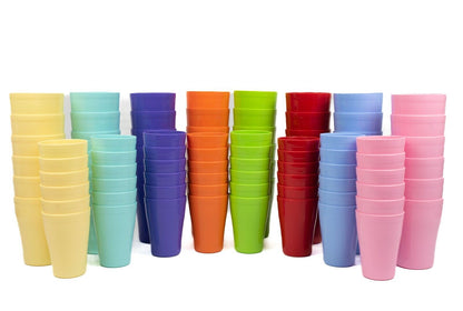 Buzztrove Reusable unbreakable plastic cups 300ml & 420ml party picnic tableware cups