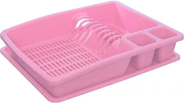 Buzztrove Plastic Dish drainer with drip tray utensil plate holder dish rack drainer - Image 9