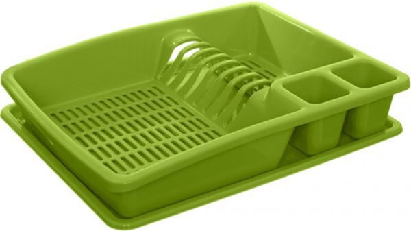 Buzztrove Plastic Dish drainer with drip tray utensil plate holder dish rack drainer - Image 7
