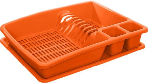 Buzztrove Plastic Dish drainer with drip tray utensil plate holder dish rack drainer - Image 6