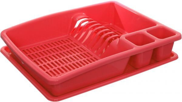 Buzztrove Plastic Dish drainer with drip tray utensil plate holder dish rack drainer - Image 15