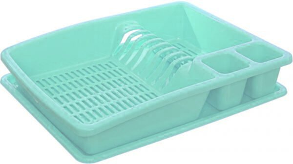 Buzztrove Plastic Dish drainer with drip tray utensil plate holder dish rack drainer - Image 3
