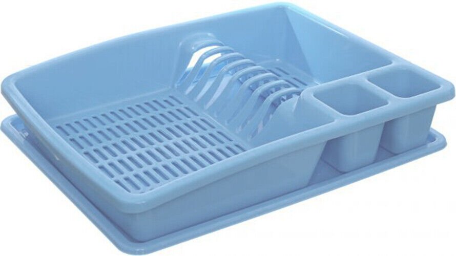 Buzztrove Plastic Dish drainer with drip tray utensil plate holder dish rack drainer - Image 5