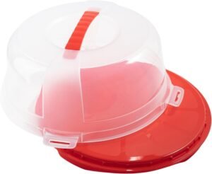 Cake Carrier with Dome Lid UK | 30cm Locking Lid Cake Box | 6 Colours | Buzz Trove